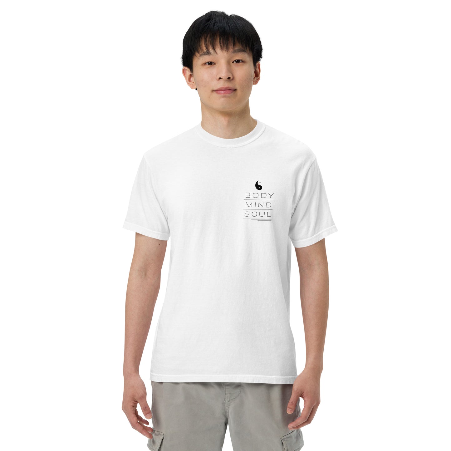 BODY MIND SOUL heavyweight t-shirt (black details)