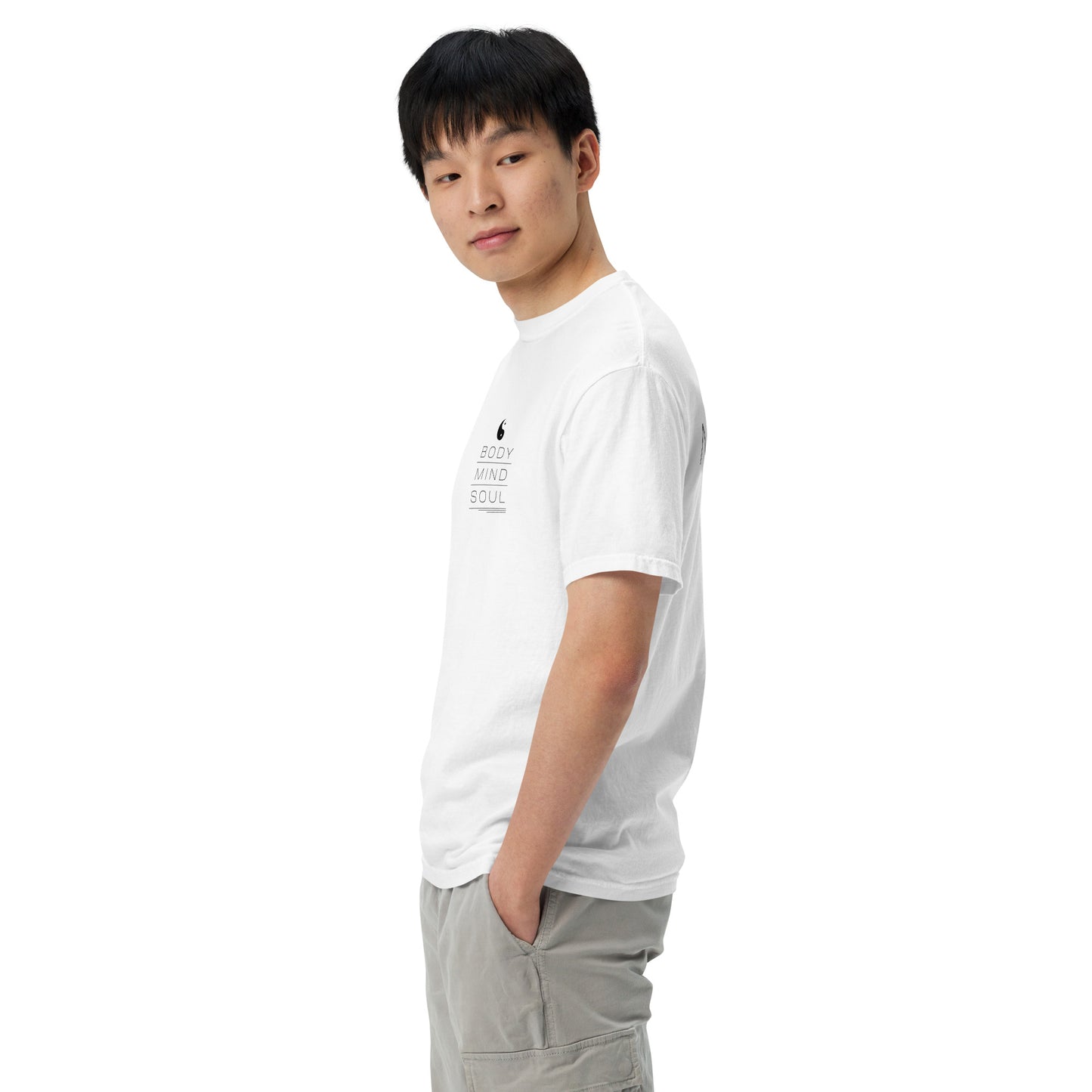 BODY MIND SOUL heavyweight t-shirt (black details)