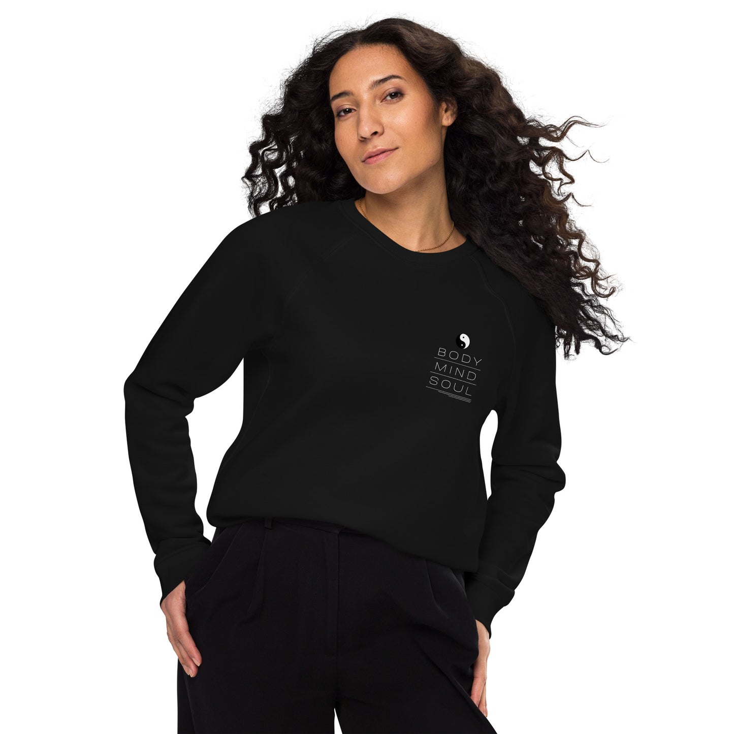 BODY MIND SOUL sweatshirt (white details)