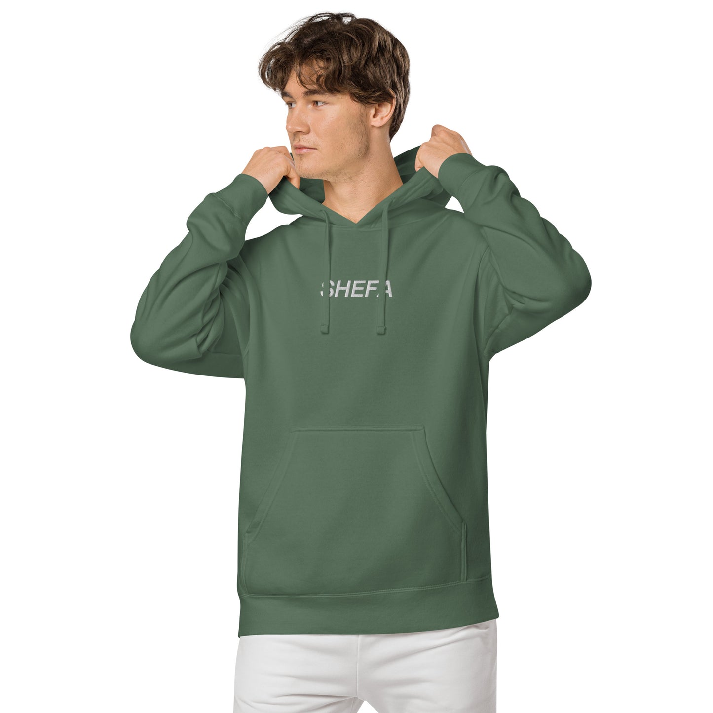 SHEFA pigment-dyed hoodie