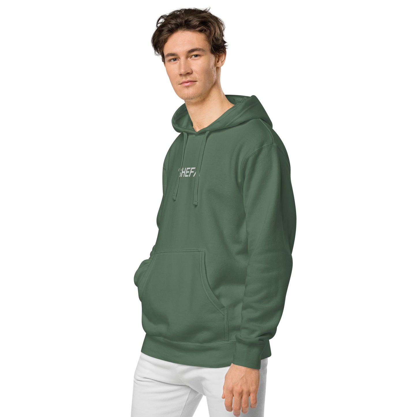 SHEFA pigment-dyed hoodie