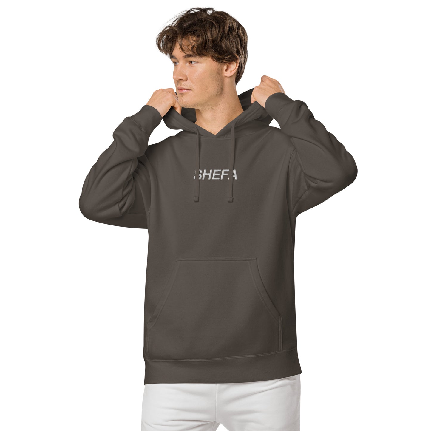 SHEFA pigment-dyed hoodie