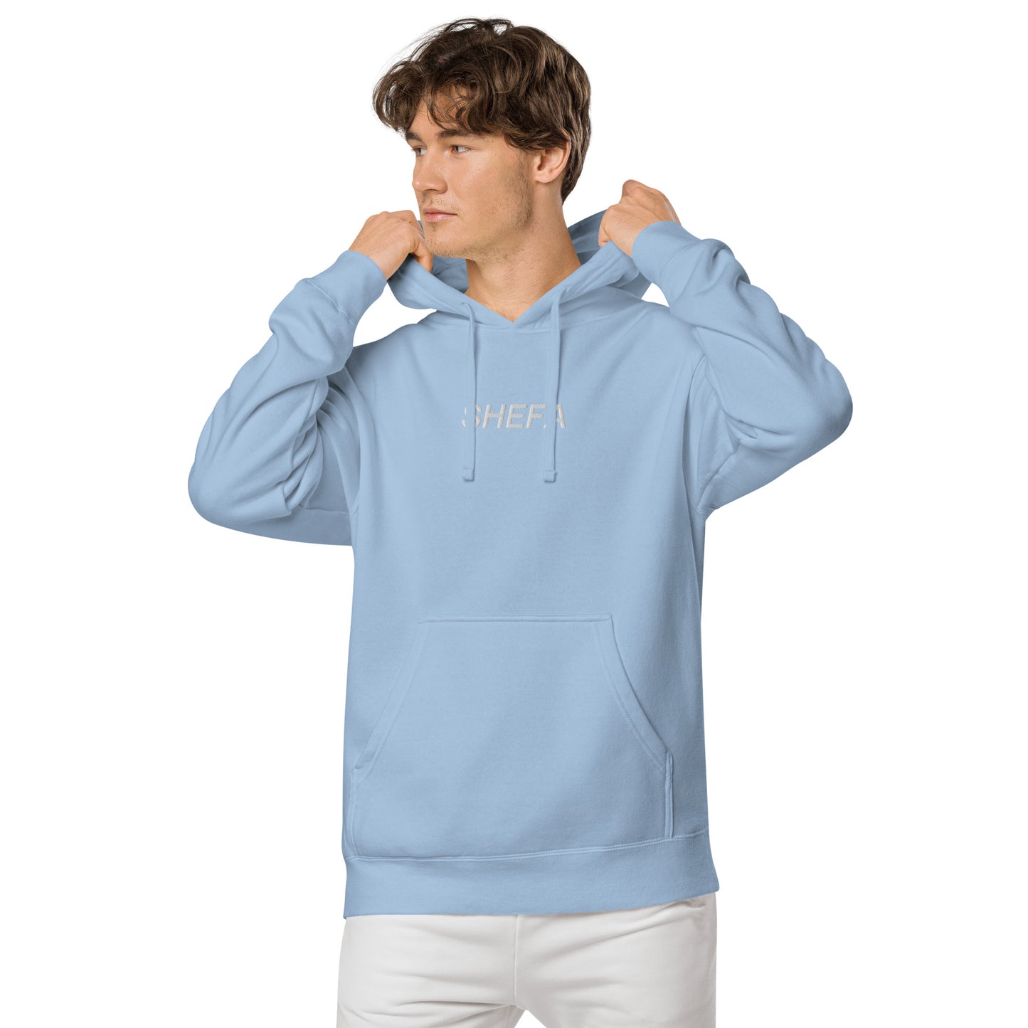 SHEFA pigment-dyed hoodie