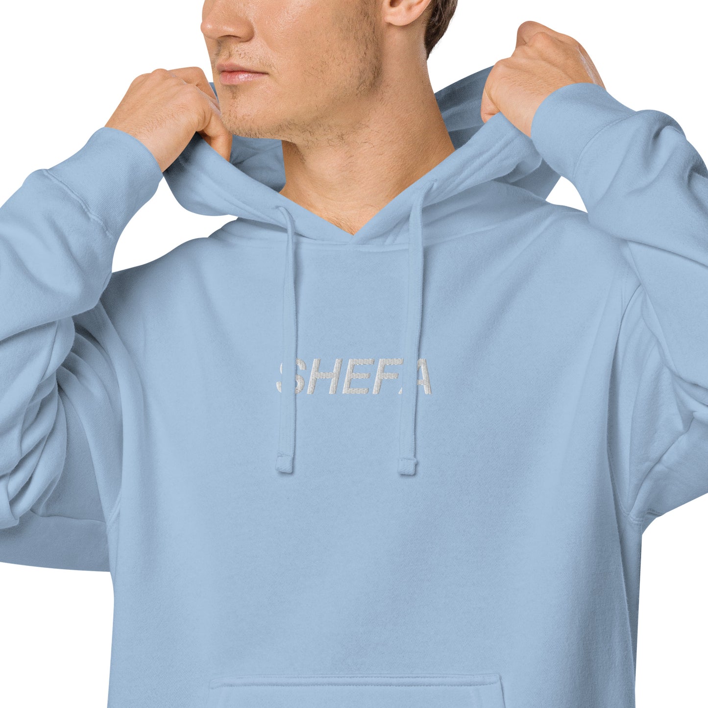 SHEFA pigment-dyed hoodie