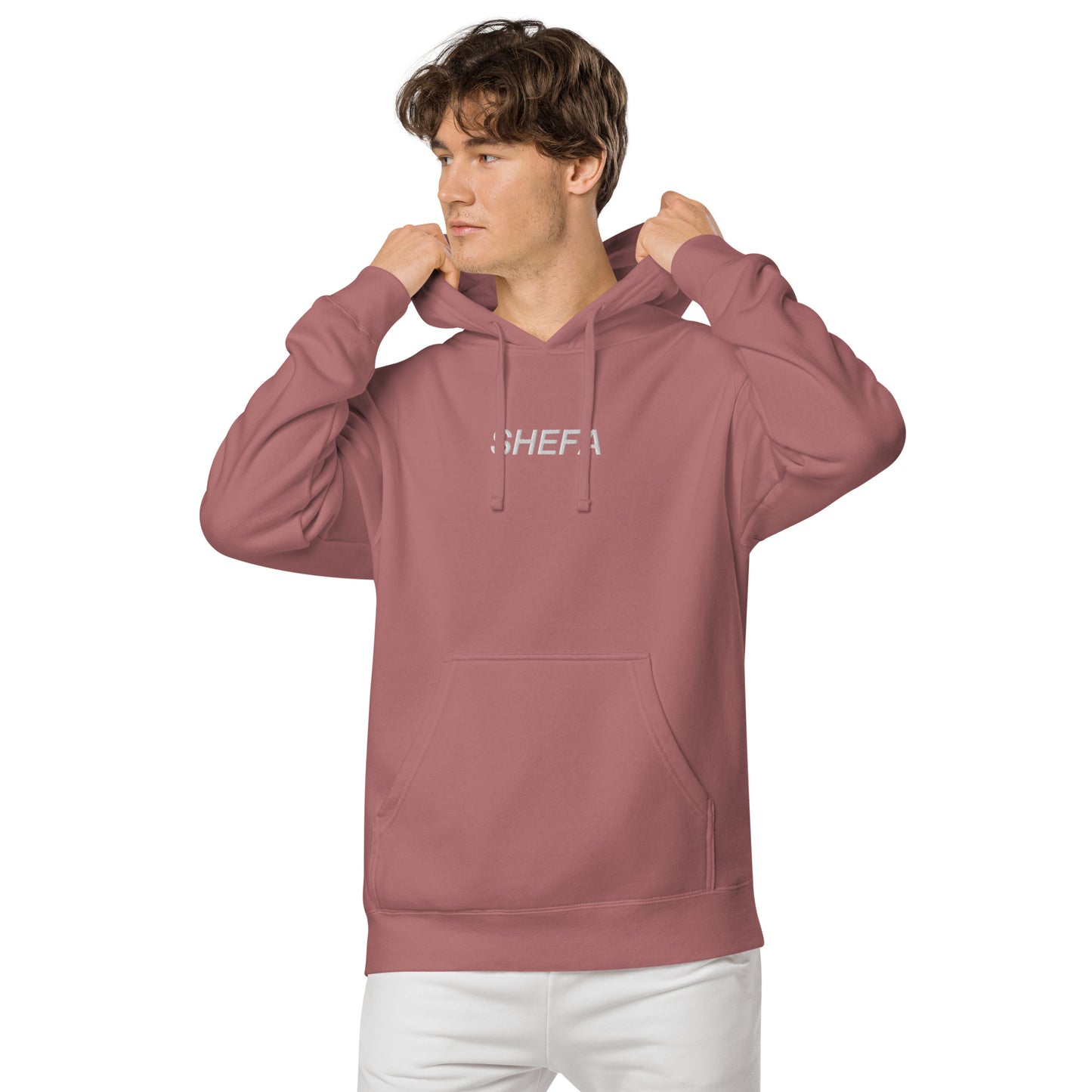 SHEFA pigment-dyed hoodie