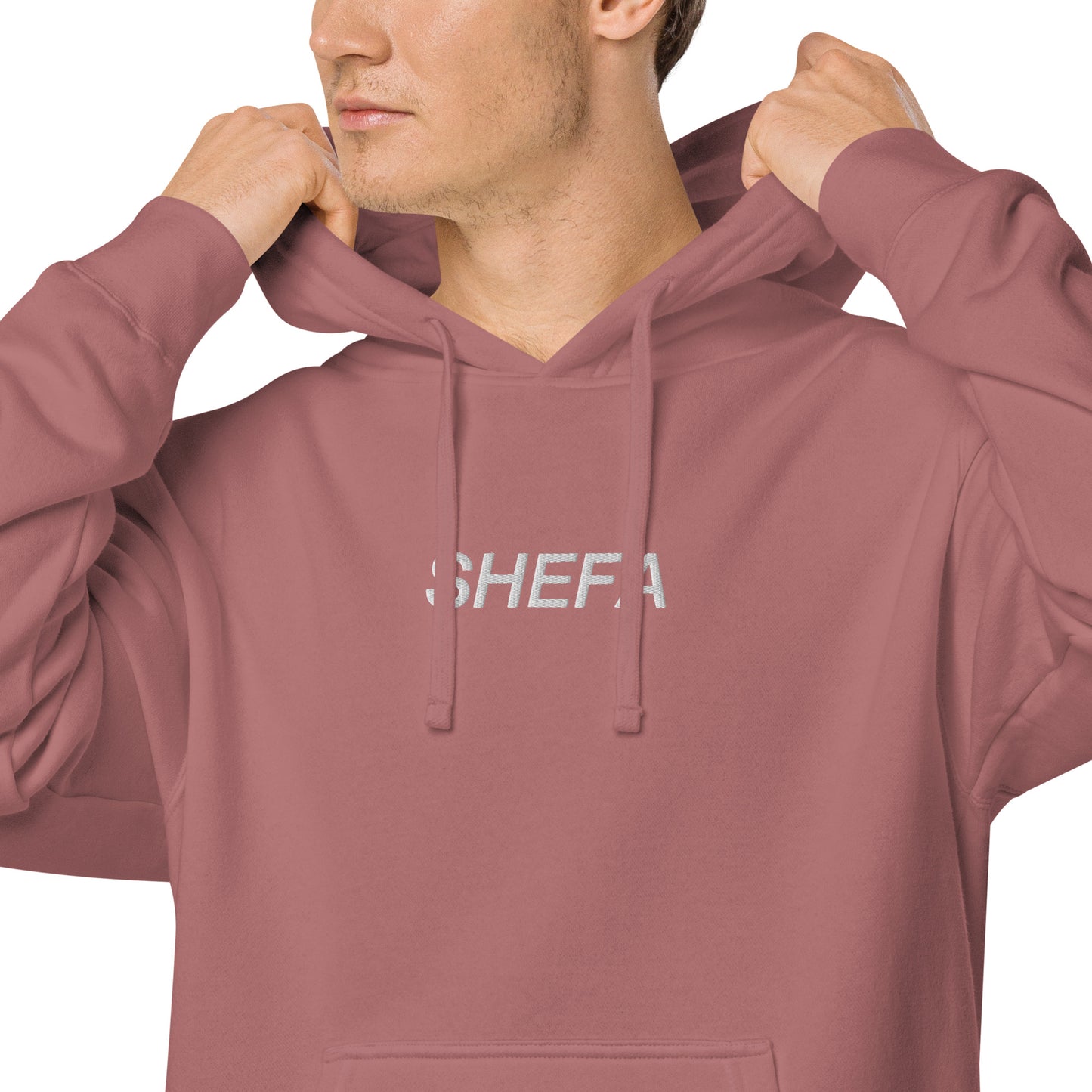 SHEFA pigment-dyed hoodie