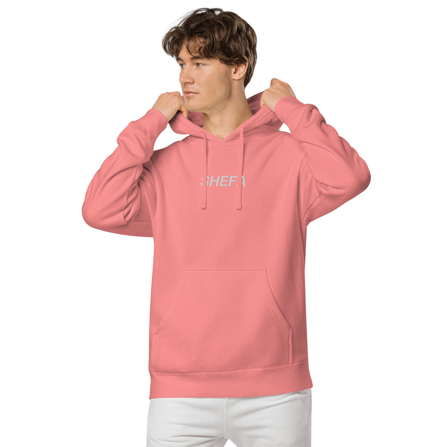 SHEFA pigment-dyed hoodie