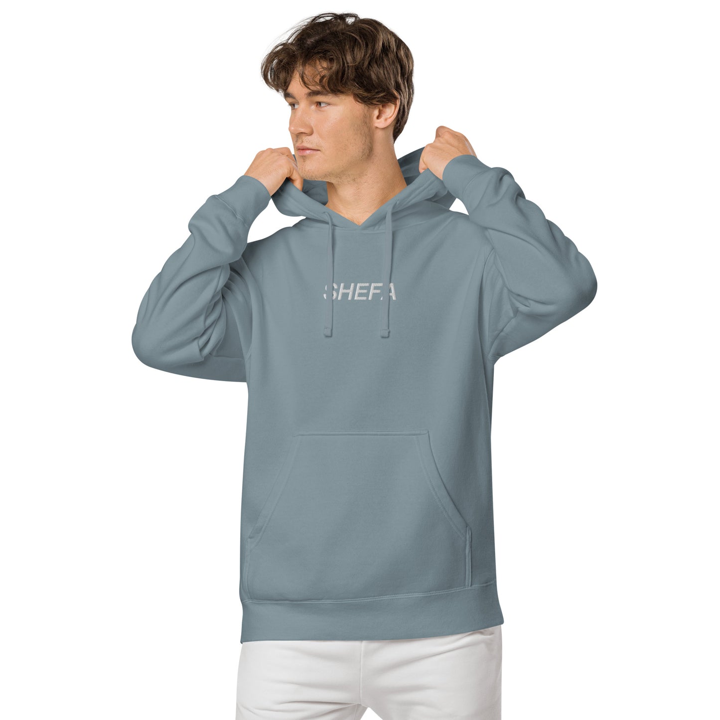 SHEFA pigment-dyed hoodie