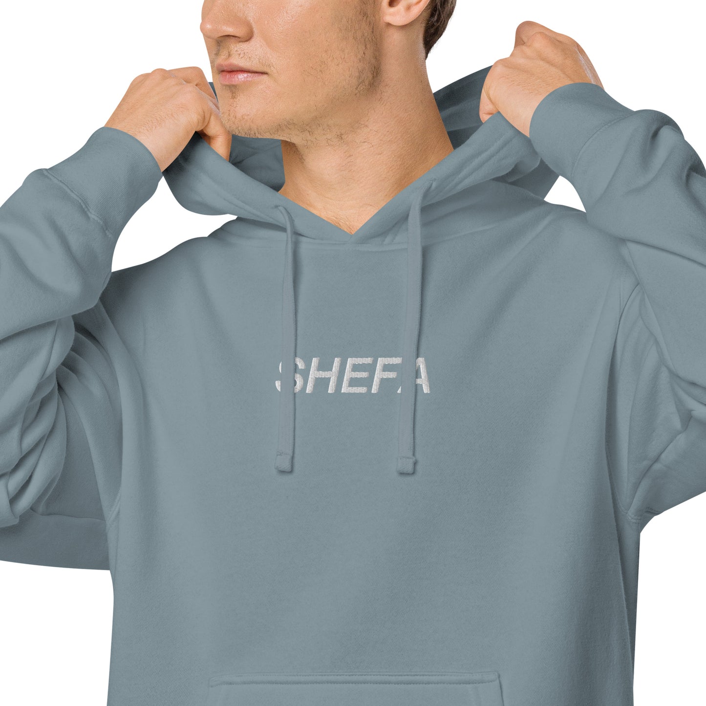 SHEFA pigment-dyed hoodie