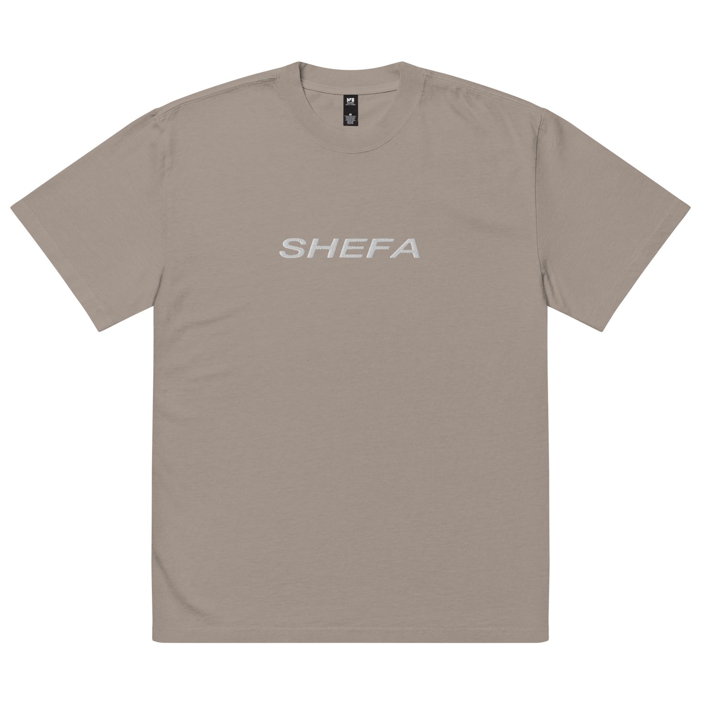 SHEFA classic embroidered Oversized faded t-shirt