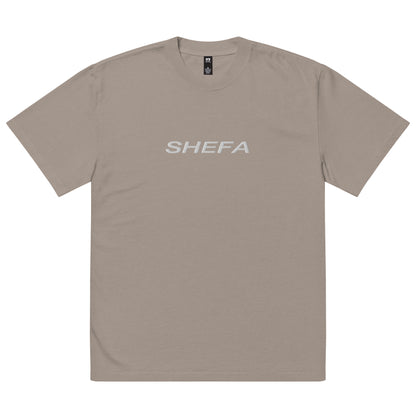 SHEFA classic embroidered Oversized faded t-shirt