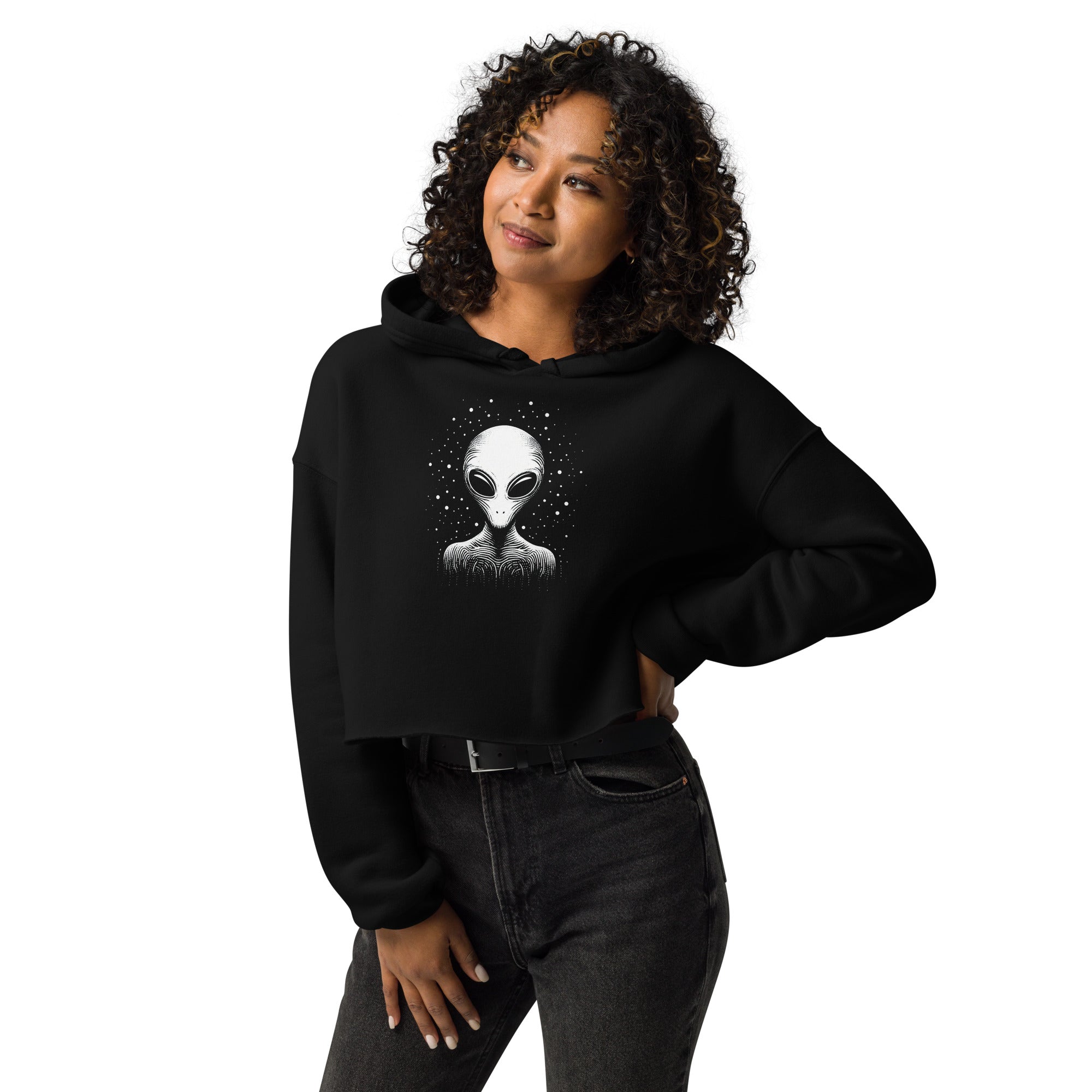 Esoteric Extraterrestrial Crop Hoodie – Shefa Design Co.